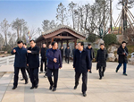 山西省臨汾市曲沃縣領(lǐng)導(dǎo)考察澽水河生態(tài)景觀項目和韓城國家文史公園
